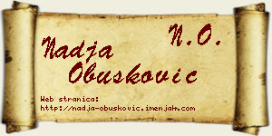 Nadja Obušković vizit kartica